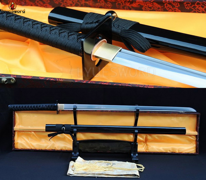 HANDMADE JAPANESE SAMURAI KATANA SWORD DAMASCUS FOLDED STEEL SHARP FULL TANG