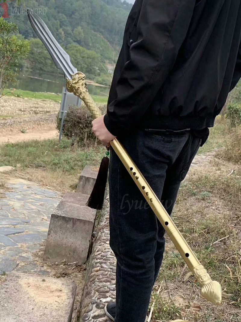 Chinese Long Qiang Spear Martial Arts Folded Damascus Steel Elite