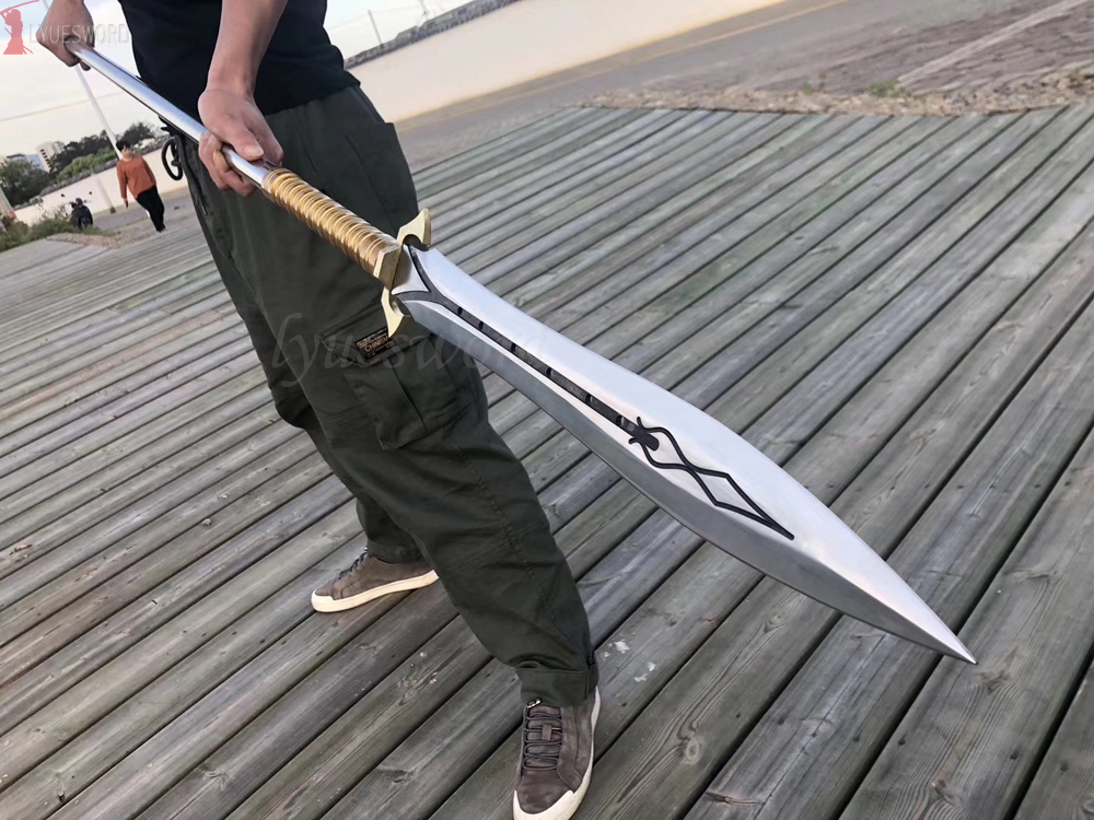 Can be Disassembled Long Spear t10 High Carbon Steel Blade Leather