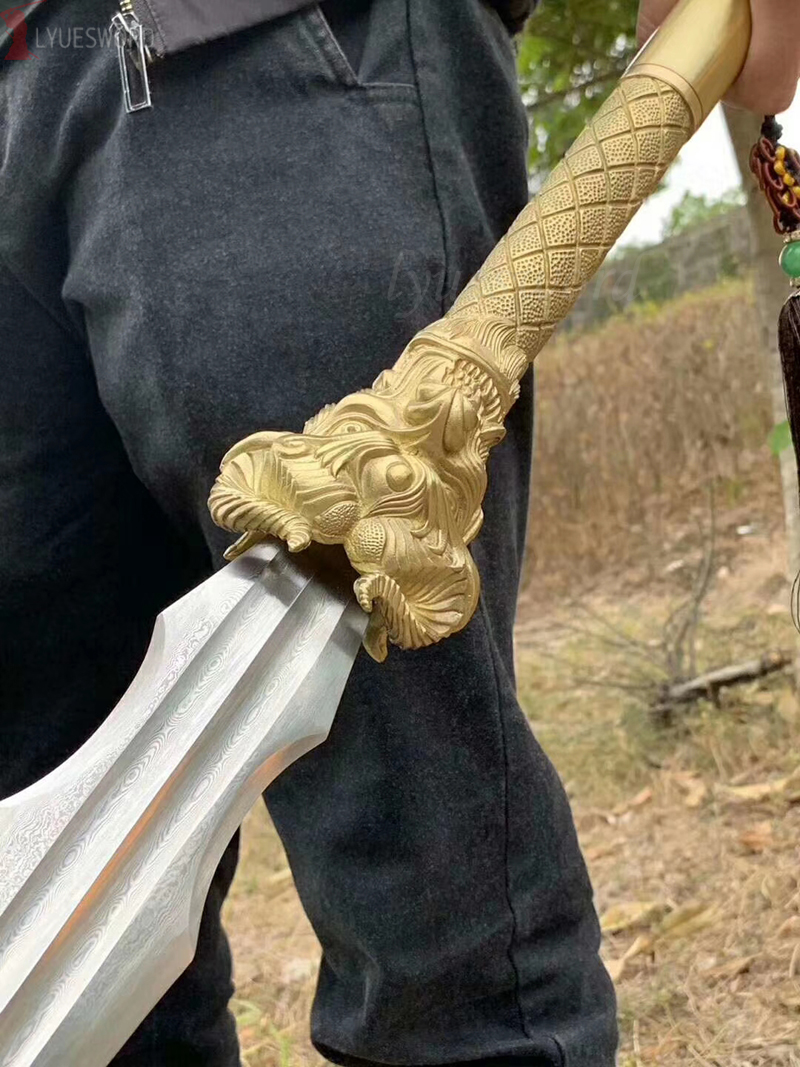 Chinese Long Qiang Spear Martial Arts Folded Damascus Steel Elite